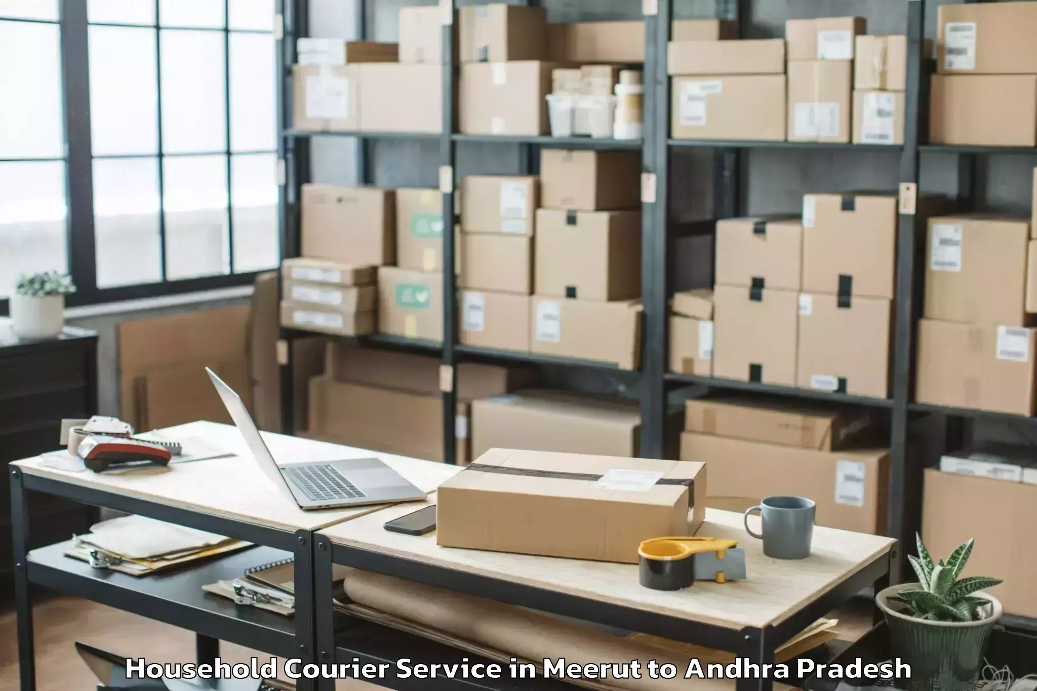 Affordable Meerut to Jangareddygudem Household Courier